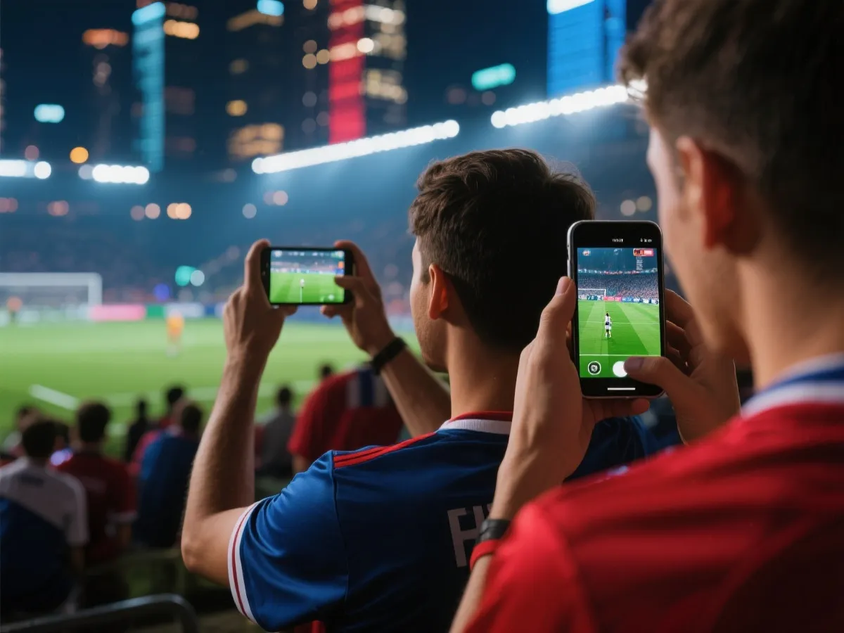 行動端觀看賽事直播示意圖